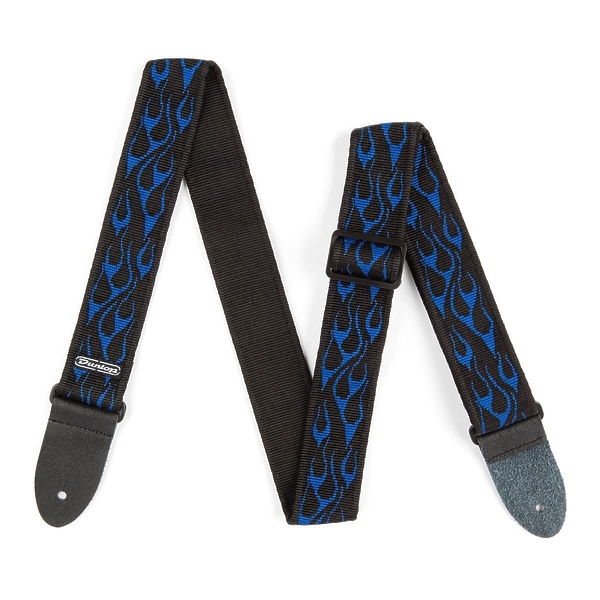 Ремень для гитары Dunlop D3811BL Classic Flambe Blue артикул 279658Si-1