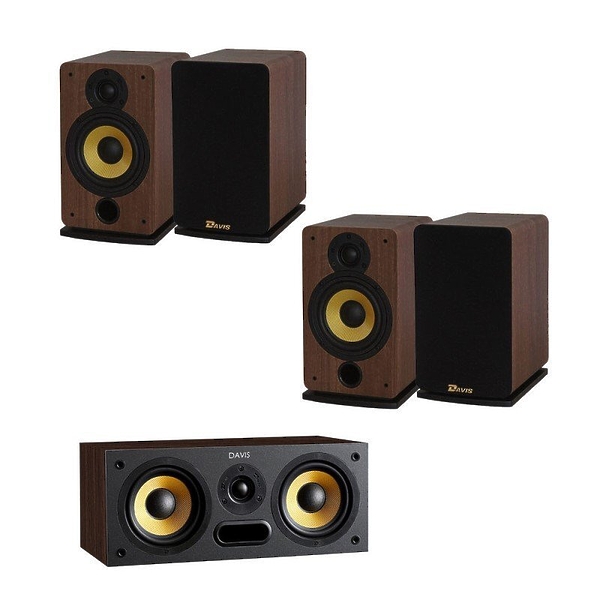 Комплект акустики Davis Acoustics Discovery Set 5.0 american walnut (Eva+Eva+Sacha Centrale) артикул 175849Si-1