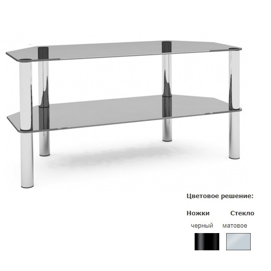 Подставка под телевизор MD TV03 (черный/матовое стекло) Flatform артикул 246564Si-1