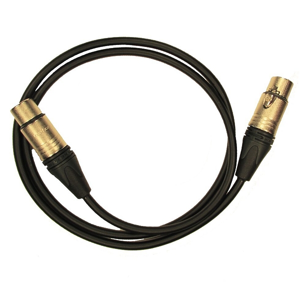 Кабель микрофонный GS-PRO XLR3F-XLR3M (black) 1,5 метра артикул 246012Si-1