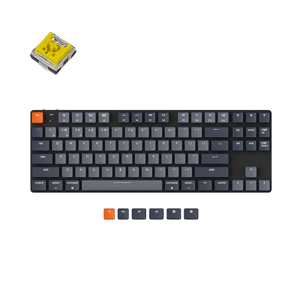 Беспроводная механическая ультратонкая клавиатура Keychron K1SE RGB Banana Switch артикул 275431Si-1