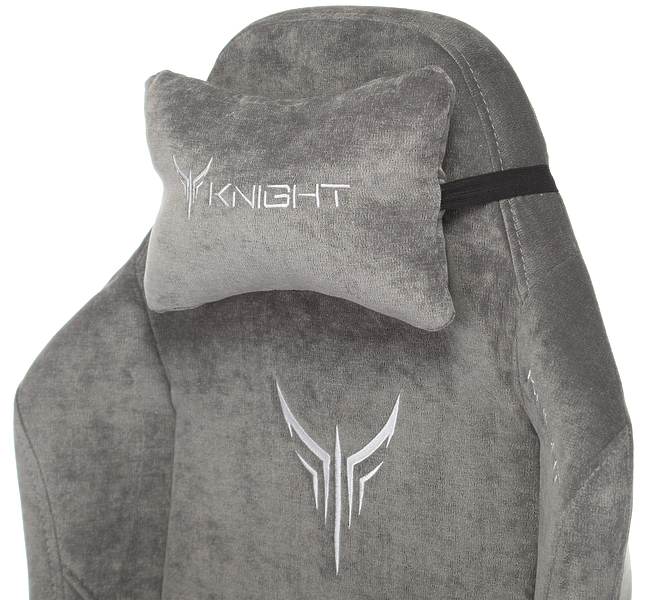 Кресло Knight N1 GREY (Game chair Knight N1 Fabric grey Light-19 headrest cross metal) артикул 263338Si-1 фото 17