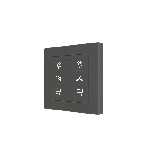 Сенсорный выключатель KNX Zennio Tecla 55 X6, 6-кнопочный, черный артикул 245202Si-1