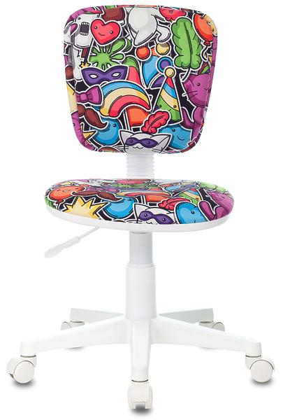 Кресло Бюрократ CH-W204NX/MASKARAD (Children chair CH-W204NX multicolor masquerade cross plastic plastik белый) артикул 263329Si-1 фото 3