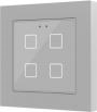 Выключатель сенсорный Zennio ZVI-F55X4-S KNX Flat 55 X4, 4-кнопочный, LED индикация, датчик приближения, пластиковая рамка, 55х55х9мм, в установочную коробку, цвет серебро артикул 206519Si-1
