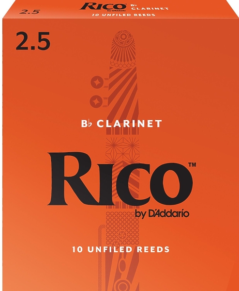 Трости D'Addario WOODWINDS RCA1025 RICO, BB CLAR, #2.5, 10 BX артикул 274503Si-1