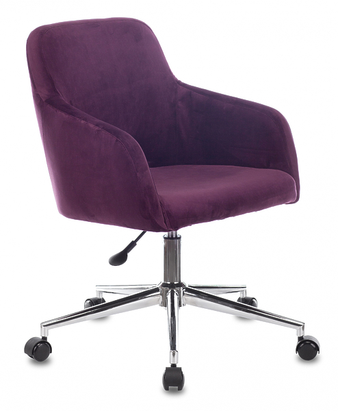 Кресло Бюрократ CH-380SL/23PLUM (Office chair CH-380SL plum Italia 23 cross metal хром) артикул 263475Si-1