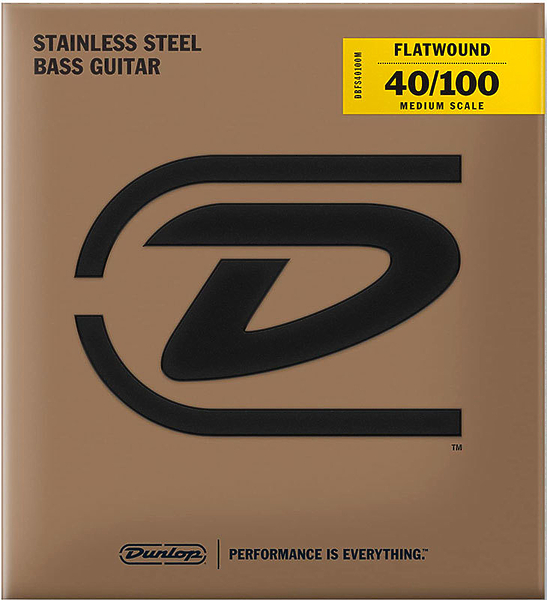 Струны для гитары Dunlop DBFS40100M Stainless Steel Flatwound артикул 279741Si-1