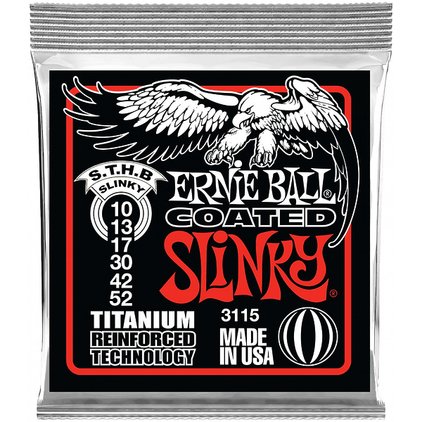Струны для электрогитары Ernie Ball 3115 Titanium RPS Skinny Top Heavy Bottom Slinky артикул 291374Si-1