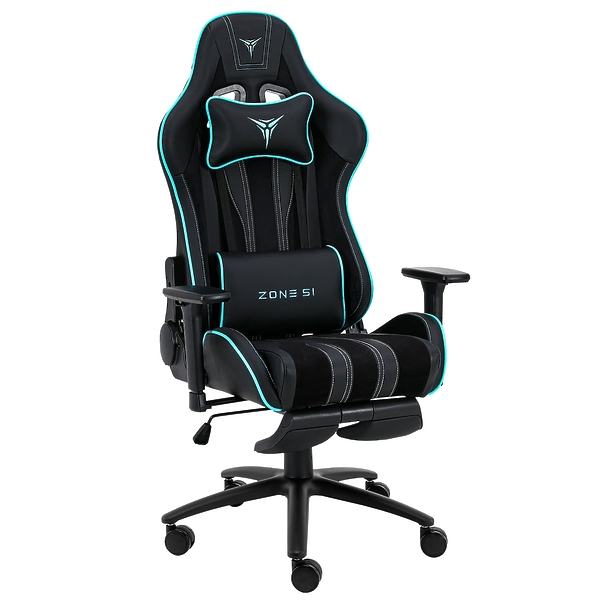 Кресло компьютерное игровое ZONE 51 GRAVITY PLUS Black-Cyan артикул 312622Si-1