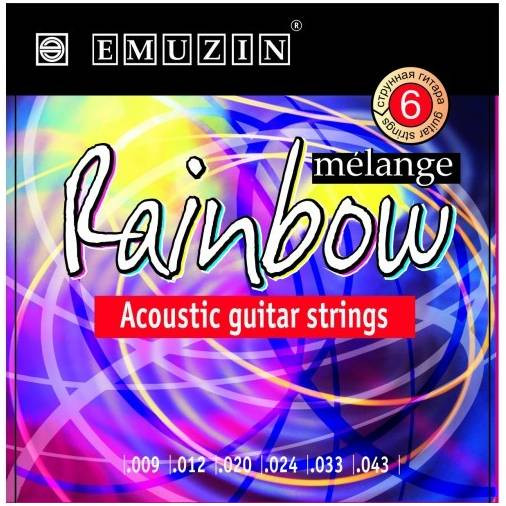 Струны для акустической гитары Emuzin 6А292 RAINBOW артикул 291563Si-1