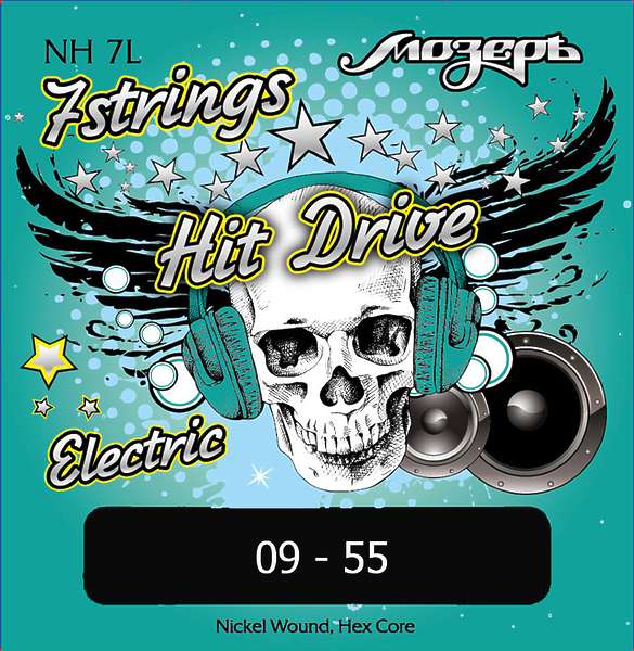 Струны для электрогитары Мозеръ HitDrive NH 7L артикул 291493Si-1