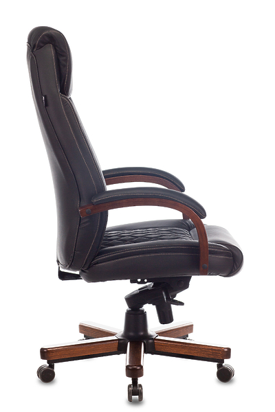Кресло Бюрократ T-9924WALNUT/BLACK (Office chair T-9924WALNUT black leather cross metal/wood) артикул 263401Si-1 фото 4