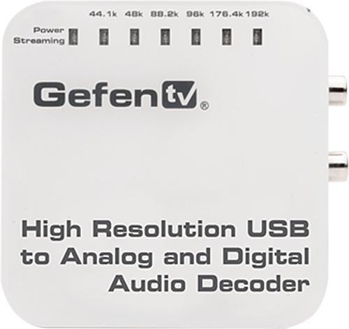 Gefen GTV-192KUSB-2-ADAUD Захватывает звук через USB и преобразует его в цифровое и аналоговое аудио артикул 352524SI-1