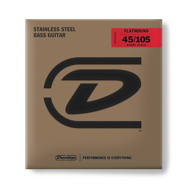 Струны для гитары Dunlop DBFS45105S Stainless Steel Flatwound артикул 279748Si-1