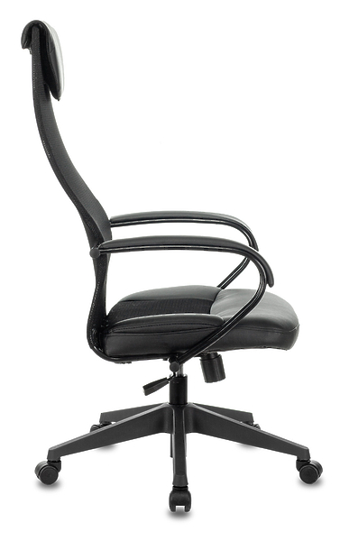Кресло Бюрократ CH-608/BLACK (Office chair CH-608 black TW-01 seatblack TW-11 eco.leather/gauze headrest cross plastic) артикул 263309Si-1 фото 4
