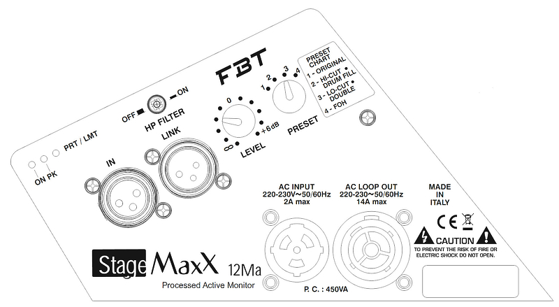 FBT StageMaxX 12MA white Активный сценический монитор, 500 Вт., 12 дюймов артикул 122163Si-1 фото 3