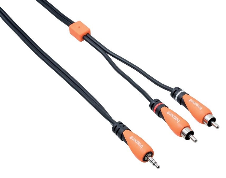 Кабель miniJack-2RCA Bespeco SLYMSR180 1.8 m артикул 257118Si-1