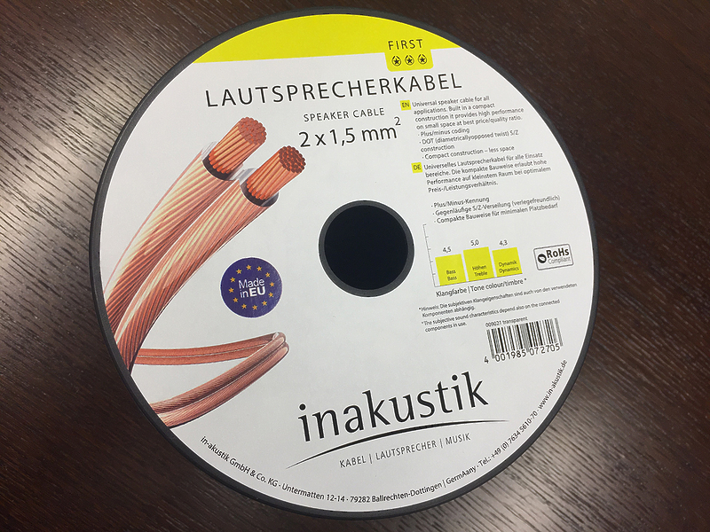 Акустический кабель In-Akustik First LS cable 2x1.5 mm2 м/кат (катушка 180м) #009021 артикул 167409Si-1 фото 4