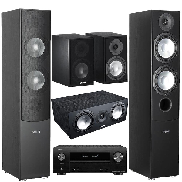 Комплект домашнего кинотеатра Canton GLE Set 5.0 (470.2+456.2+420.2) black + Denon AVR-X2600H black артикул 228163Si-1