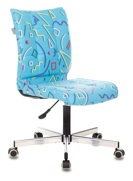 Кресло Бюрократ CH-330M/STICK-BLUE (Office chair CH-330M blue Sticks 06 cross metal хром) артикул 263278Si-1
