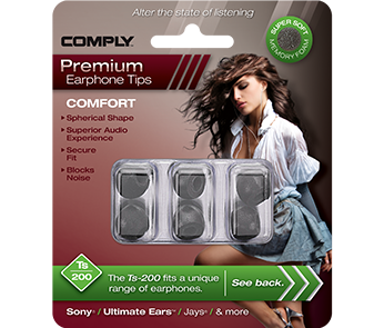Амбушюры Comply Ts-200 Black Medium (3 пары) артикул 130786Si-1 фото 4