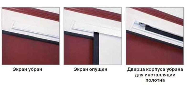 Экран Draper Access/V NTSC (3:4) 183/72" 108*144 XT1000V (M1300) ebd 12" артикул 142519Si-1 фото 3