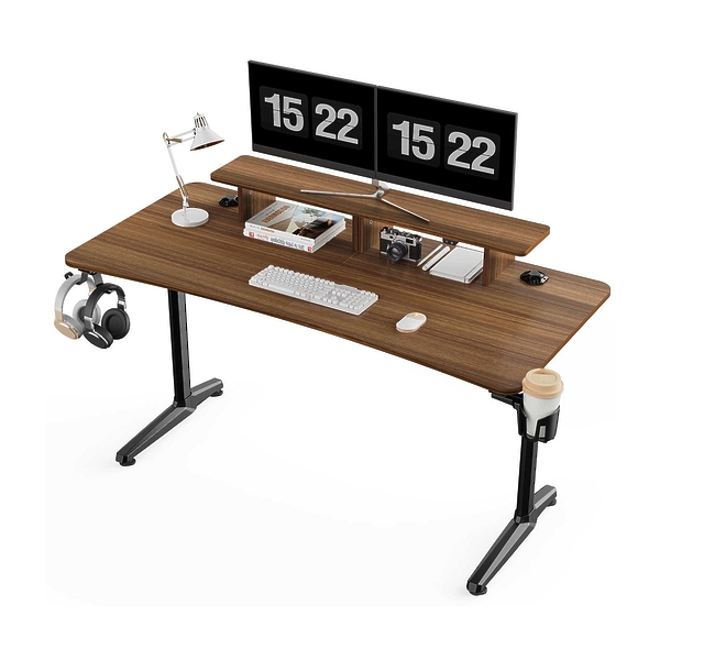 Стол для компьютера (для геймеров) EUREKA GIP 60, Walnut артикул 285697Si-1