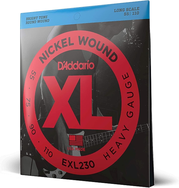 Струны D'Addario EXL230 SET BASS XL 55-110 LONG SCALE 55-110. артикул 274016Si-1