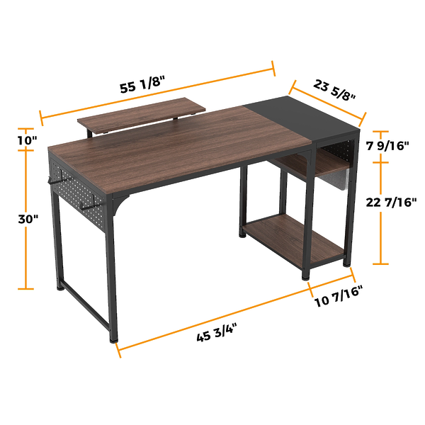 Стол письменный (для компьютера) EUREKA ZX-SS140B-RWB Reclaimed Wood артикул 267009Si-1 фото 3