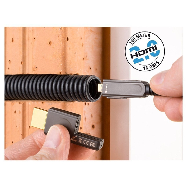 HDMI кабель In-Akustik Exzellenz Profi HDMI2.0 optical fiber cable 18Gbps, Typ D>A, 100.0 m, 0092431100 артикул 178724Si-1 фото 4