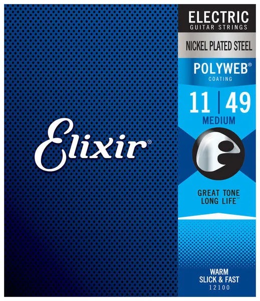 Струны Elixir 12100 Polyweb Medium 11-49 артикул 301173Si-1