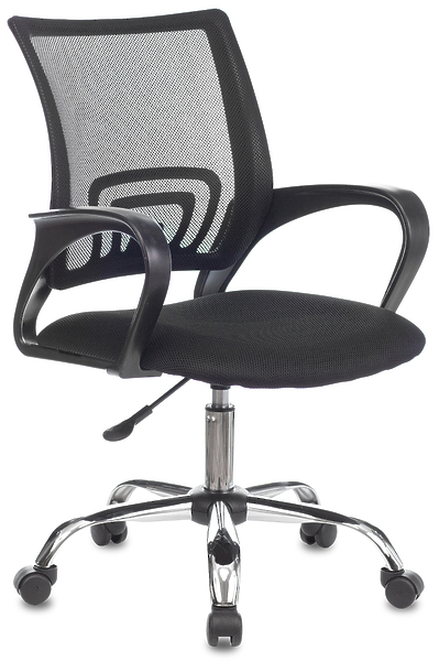 Кресло Бюрократ CH-695NLTSL/BLACK (Office chair CH-695NLTSL black TW-01 TW-11 mesh/fabric cross metal хром) артикул 263259Si-1