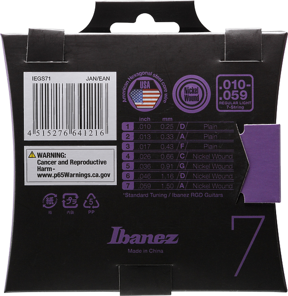 Струны для электрогитары Ibanez IEGS71 артикул 306503Si-1 фото 3