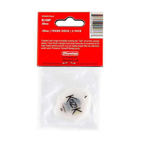 Медиаторы Dunlop BL109P060 Frank Kozik (6 шт) артикул 319492Si-1 фото 3