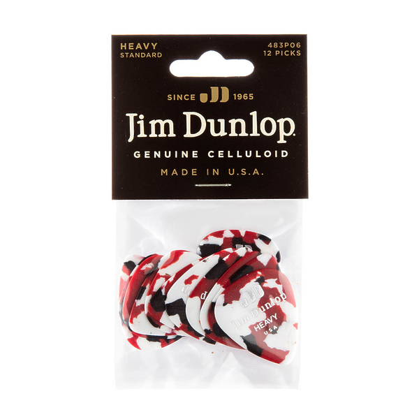 Медиаторы Dunlop 483P06HV Celluloid Confetti Heavy (12 шт) артикул 312902Si-1