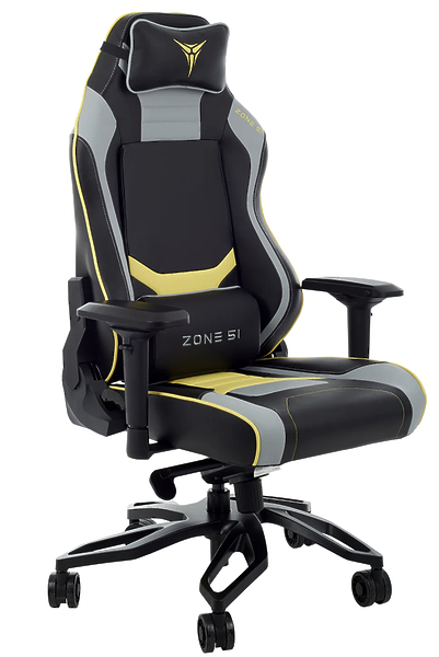 Кресло компьютерное игровое ZONE 51 Cyberpunk YG Yellow-Grey артикул 330727Si-1