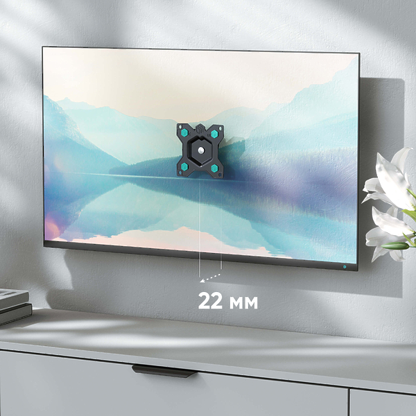 Кронштейн для телевизора и монитора 10"-35", чёрный Onkron R1-B артикул 330406Si-1 фото 5