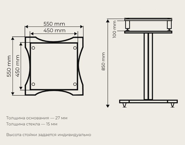 Стойка под виниловый проигрыватель VOXmodule S-006 артикул 296898Si-1 фото 4