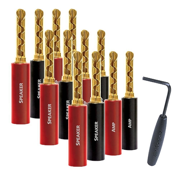 Комплект коннекторов AudioQuest SureGrip 100 BFA/Banana Gold, 12 шт. артикул 209874Si-1