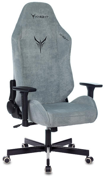 Кресло Knight N1 SKY (Game chair Knight N1 Fabric grey/l.blue Light-28 headrest cross metal) артикул 263337Si-1 фото 4