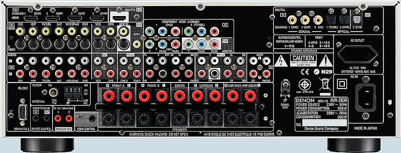 AV Ресивер Denon AVR-2809 B артикул 390658FV-1 фото 4