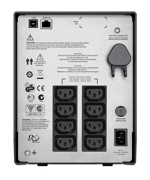 Источник бесперебойного питания APC Smart-UPS SMC1000I 1000VA black артикул 114658Si-1 фото 3