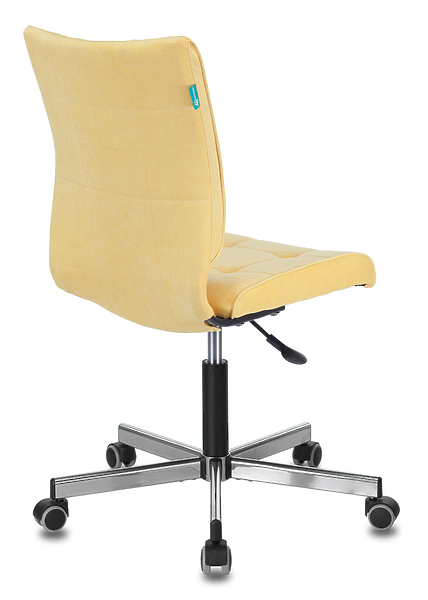 Кресло Бюрократ CH-330M/VELV74 (Office chair CH-330M yellow Velvet 74 cross metal хром) артикул 263256Si-1 фото 5