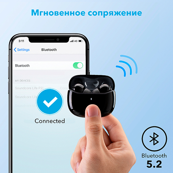 Наушники Soundcore TWS Note i A3991 BK артикул 289067Si-1 фото 6