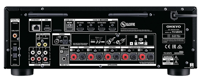 AV ресивер Onkyo TX-NR474 black артикул 159689Si-1 фото 7