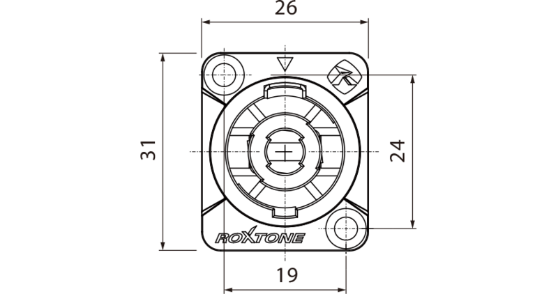 Разъем Roxtone RS4MD-T артикул 231441Si-1 фото 3