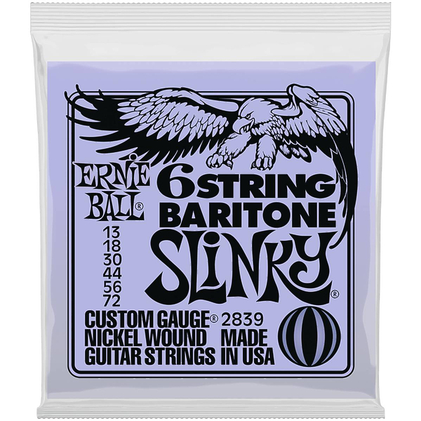 Струны для баритон-гитары Ernie Ball 2839 Slinky Nickel Wound Bass Baritone артикул 291166Si-1