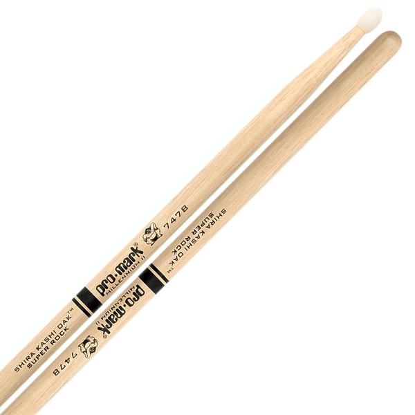 Барабанные палочки Promark PW747BN SHIRA KASHI OAK 747B SUPER ROCK NYLON TIP артикул 275091Si-1