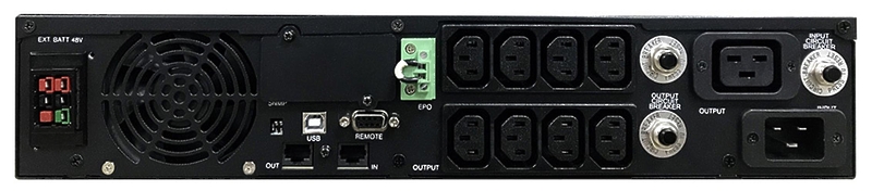 Блок бесперебойного питания Powercom Smart King RT SRT-2000A LCD Black артикул 268144Si-1 фото 4